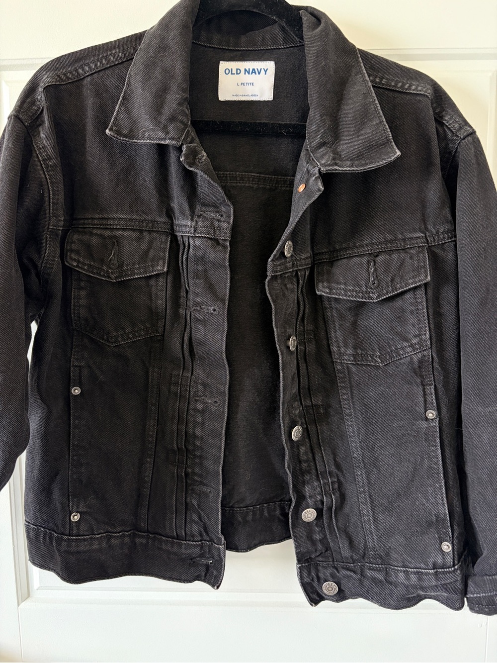 100% Cotton Black Denim Jean Jacket